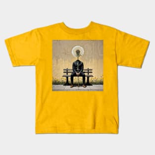 Dandelion Dreams - Surreal Solo Bench Portrait Kids T-Shirt
